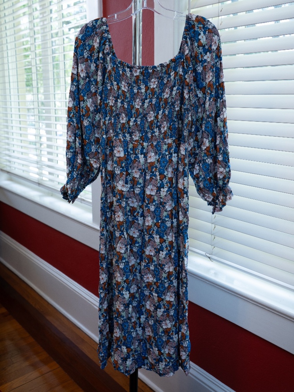 a.n.a Smocked midi dress Size M